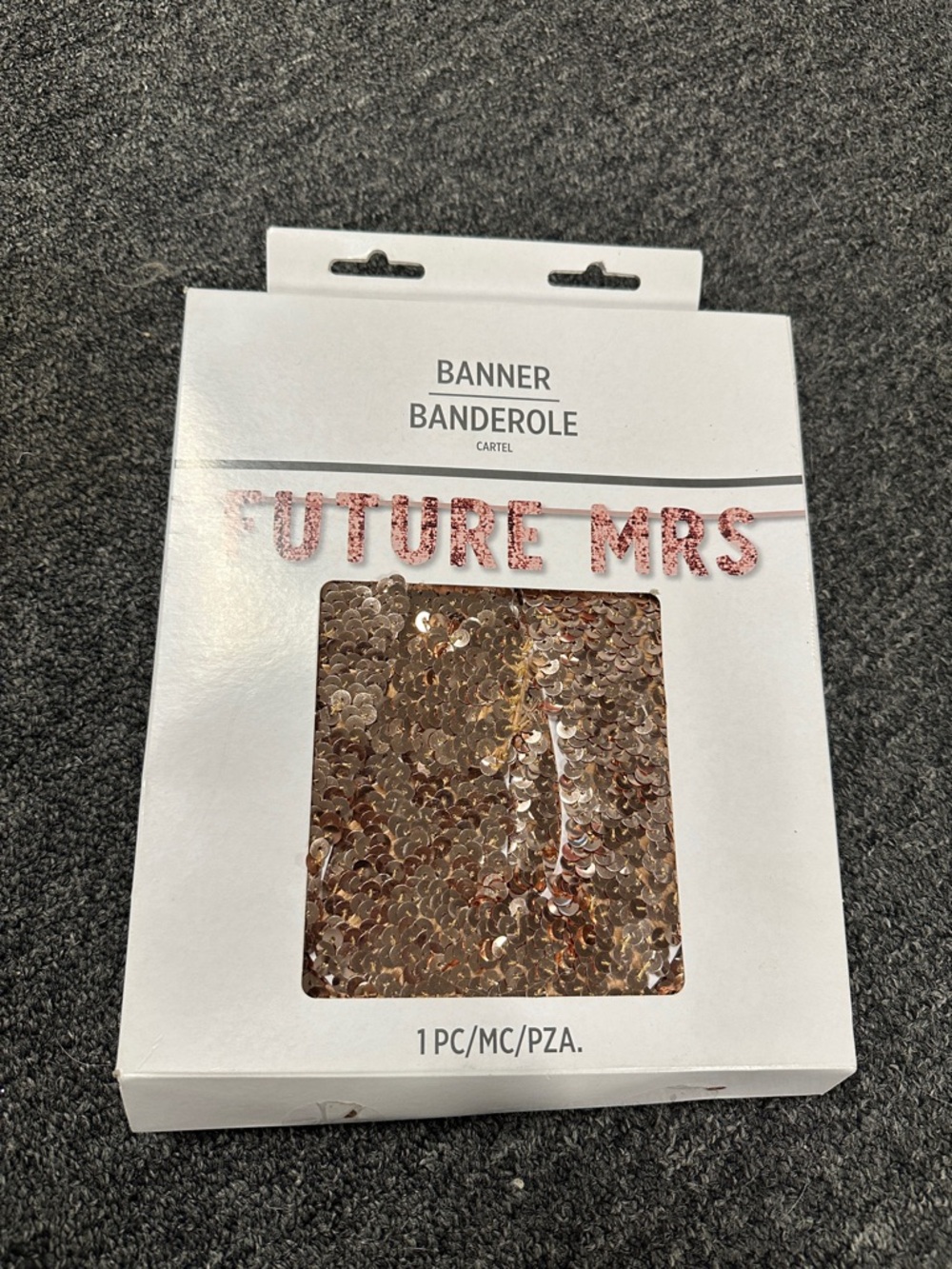 Future Mrs Sequin Banner - Rose Gold